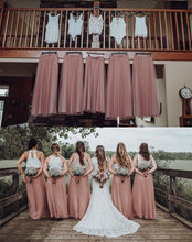 Load image into Gallery viewer, Elegant Blush Tulle Bridesmaid Dresses