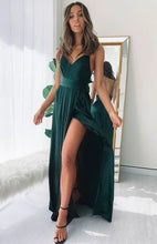 Load image into Gallery viewer, Spaghetti Straps Prom Dresses Slit Floor Length
