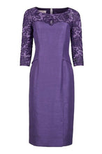 Load image into Gallery viewer, Purple Knee Length Mother of the Bride Dresses with Sleeves