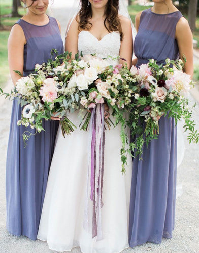 Elegant Long Bridesmaid Dresses Under 100 MJ88