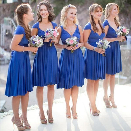 Royal Blue Short Bridesmaid Dresses for Wedding Party