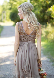 Short Bridesmaid Dresses with Lace for Wedding Party