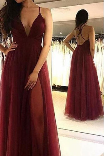 burgundy v neck prom dresses for women under 100