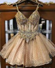 Load image into Gallery viewer, Luxurious Spaghetti Straps Short Homecoming Dresses