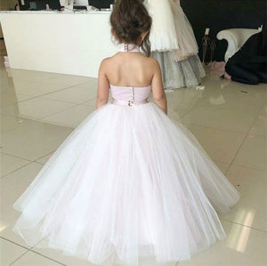 Two Piece Flower Girl Dresses Backelss