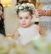 Load image into Gallery viewer, White Flower Girl Dresses with Bowknot for Wedding Party