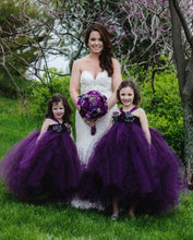 Load image into Gallery viewer, Purple Halter Flower Girl Dresses Tulle