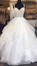 Load image into Gallery viewer, Spaghetti Straps Wedding Dresses Bridal Gown with Beading