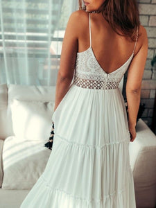 Boho Spaghetti Straps Wedding Dresses Bridal Gown