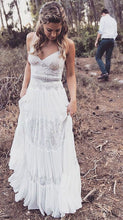 Load image into Gallery viewer, Spaghetti Straps Boho Wedding Dresses Bridal Gown