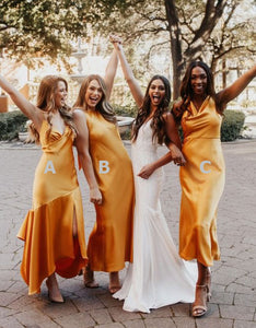 Orange Bridesmaid Dresses for Wedding Party