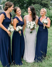 Laden Sie das Bild in den Galerie-Viewer, Navy Blue Bridesmaid Dresses under 100 KL9