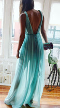 Load image into Gallery viewer, V Neck Long Prom Dresses Under 100