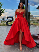 Load image into Gallery viewer, Sweetheart Hi Low Prom Dresses with Pockets