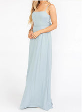 Laden Sie das Bild in den Galerie-Viewer, Spaghetti Straps Long Bridesmaid Dresses Back Tie for Wedding Party