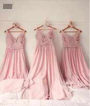 Load image into Gallery viewer, V Neck Bridesmaid Dresses