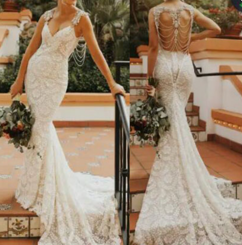 Lace Mermaid Wedding Dresses Bridal Gown