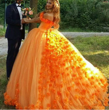 Load image into Gallery viewer, Orange Prom Dresses Birthday Gown Pageant Gown