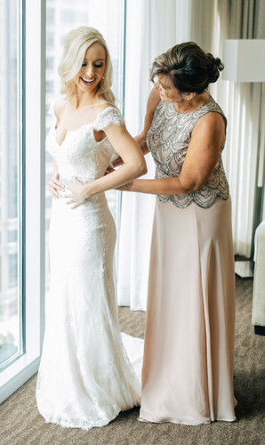 Peach Mother of the Bride Dresses