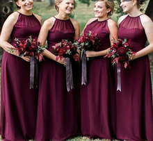 Load image into Gallery viewer, Halter Bridesmaid Dresses Long