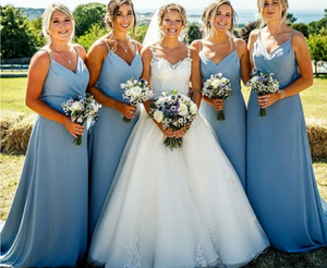 Dusty Blue Bridesmaid Dresses for Wedding Party