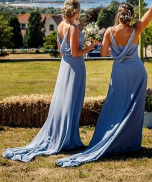 Dusty Blue Bridesmaid Dresses for Wedding Party