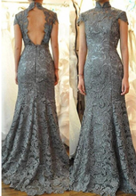 Load image into Gallery viewer, Lace Mother of the Bride Dresses Open Back Floor Length