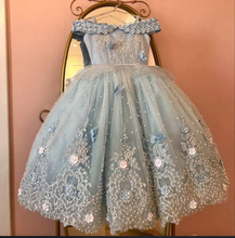 Charger l&#39;image dans la galerie, Cinderella Birthday Party Dresses for Kid Flower Girl Dresses