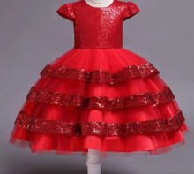 Load image into Gallery viewer, Knee Length Cap Sleeves Flower Girl Dresses Red