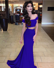 Load image into Gallery viewer, Two Piece Prom Dresses under 100 Off Shoulder