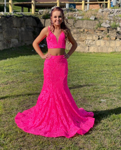 Two Piece Prom Dresses Mermaid Spaghetti Straps