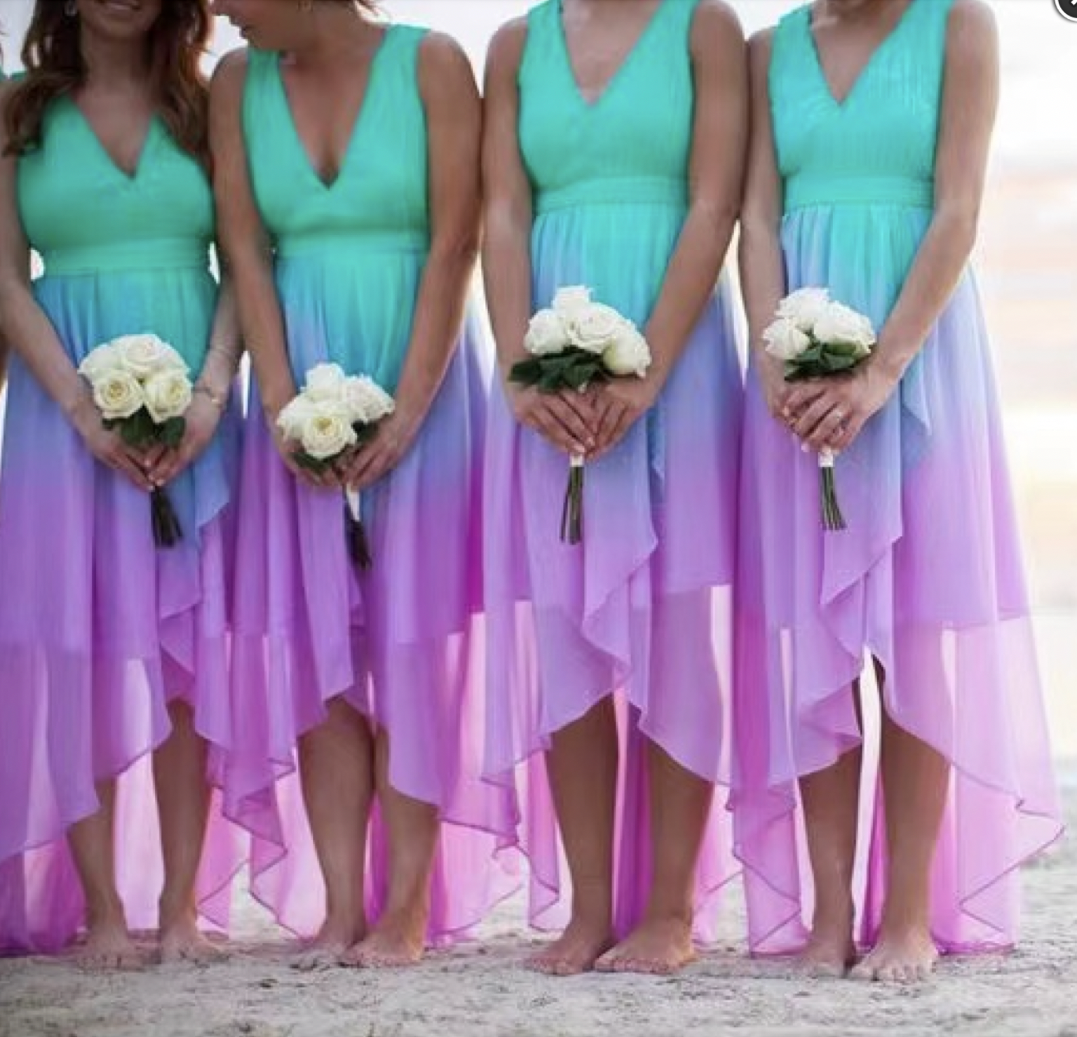 Gradient 2024 bridesmaid dresses