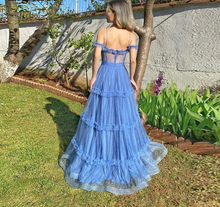 Load image into Gallery viewer, One Shoulder Turquoise Prom Dresses for Wedding Party