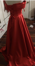 Charger l&#39;image dans la galerie, Off Shoulder Prom Dresses Slit Side