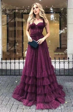 Laden Sie das Bild in den Galerie-Viewer, Off Shoulder Prom Dresses Lace Purple