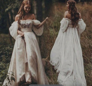 Vintage Boho Wedding Dresses Bridal Gown