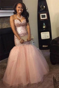 Sweetheart Prom Dresses Mermaid with Beading Lace UP Corset