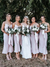 Load image into Gallery viewer, Spaghetti Straps Bridesmaid Dresses Ankle Length