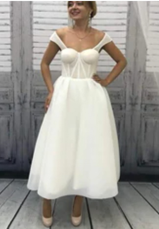 Straps Wedding Dresses Bridal Gown Ankle Length