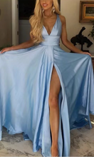 Load image into Gallery viewer, Deep V Neck Prom Dresses Slit Side for Women