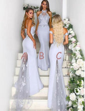 Laden Sie das Bild in den Galerie-Viewer, Mermaid 3 Styles Bridesmaid Dresses for Wedding Party