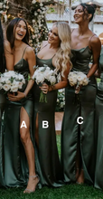 Charger l&#39;image dans la galerie, Bridesmaid Dresses Spaghetti Straps Slit Side