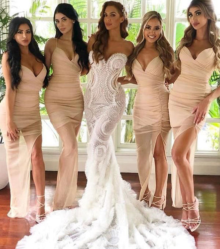 Spaghetti Straps Bridesmaid Dresses for Wedding Party