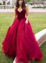 Charger l&#39;image dans la galerie, Burgundy Prom Dresses Princess Gown Birthday Dresses