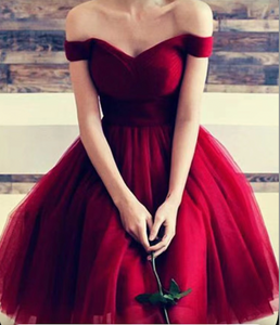 Burgundy Knee Length Prom Dresses Homecoming Dresses