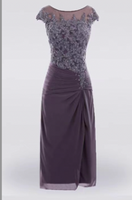 Load image into Gallery viewer, Cap Sleeves Mother of the Bride Dresses with Beading