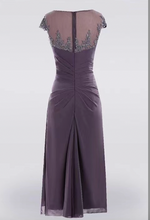 Load image into Gallery viewer, Cap Sleeves Mother of the Bride Dresses with Beading