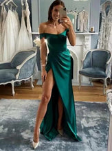 Charger l&#39;image dans la galerie, Off Shoulder Slit Side Prom Dresses Evening Gown