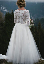 Charger l&#39;image dans la galerie, Charming Tulle Long Sleeves Wedding Dresses Bridal Gowns