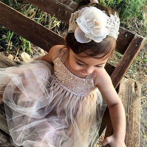 Cute Straps Tulle Flower Girl Dresses